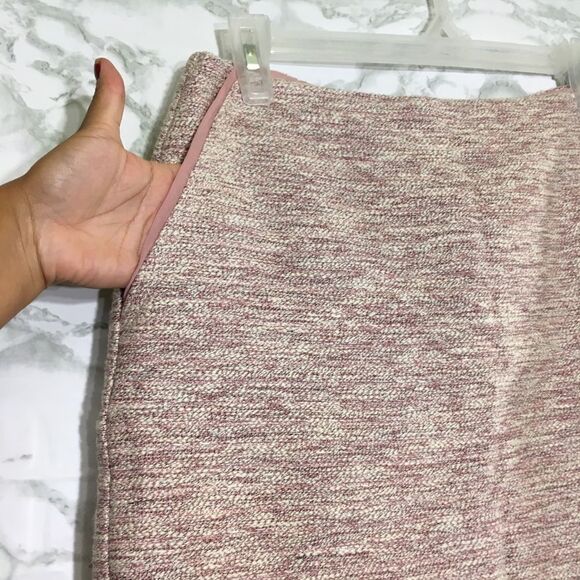LOFT‎ PINK TWEED FAUX WRAP MINISKIRT 4 NWT - Picture 3 of 13